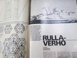 Omin Käsin 1971 nr 3, Hankkisinko neulekoneen, Sisustusideoita, Neuleita, Tilkkujuttu, Rullaverho, Leena Tulokas, Punainen sohva, Koululaukut, ym.
