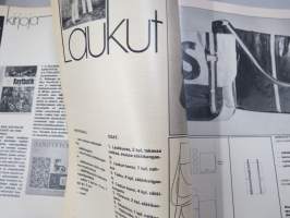 Omin Käsin 1971 nr 3, Hankkisinko neulekoneen, Sisustusideoita, Neuleita, Tilkkujuttu, Rullaverho, Leena Tulokas, Punainen sohva, Koululaukut, ym.