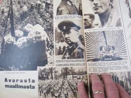 Suomen Kuvalehti 1943 nr 39, 25. syysk., kansikuva SS-vapaaehtoisten sankarihautajaiset Hietaniemessä, V.E. Tuompo,Mihaila &amp; Mari Mokeinen, Mottikaikuja Karhulasta