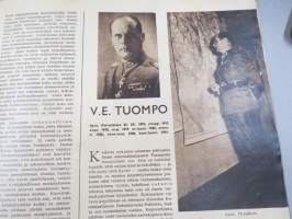 Suomen Kuvalehti 1943 nr 39, 25. syysk., kansikuva SS-vapaaehtoisten sankarihautajaiset Hietaniemessä, V.E. Tuompo,Mihaila &amp; Mari Mokeinen, Mottikaikuja Karhulasta