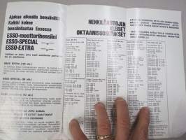 Esso - Henkilöautojen oktaanisuositukset 92 - 96 - 100 automerkeittäin -esite