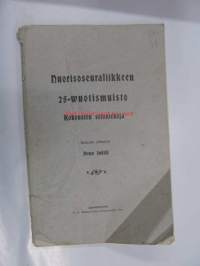 Nuorisoseuraliikkeen 25-wuotismuisto. Kokousten selontekoja