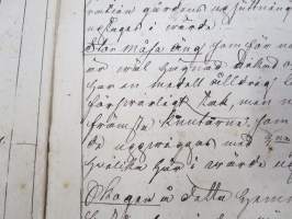 Gräfvas / Gruvas rälssitila Askola Hovarböle, haltuunottopöytäkirja 30.9.1818, omistaja neiti Anna Moberg -asiakirja, ruotsinkielinen