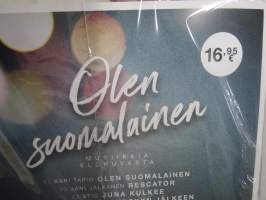 Olen suomalainen - musiikkia elokuvasta (Kari Tapio) -CD-levy ja esittely avaamattomassa pakkauksessa