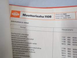Stihl 1108 moottorisaha huoltokirja