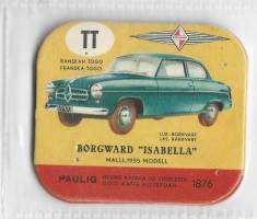 Bordwarg Isabella - autokuva  autokortti, keräilykuva, kahvipakettikuva  -