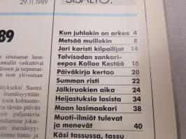 Yhteishyvä 1989 nr 12, 29.11.1989, Suomen lasimuotoilu on uudistunut Tiina NMordström - Markku Salo - Taru Syrjänen, SOK / S-ryhmä monipuolinen asiakaslehti