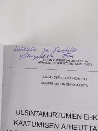 Uusintamurtumien ehkäisy kaatumisen aiheuttaman yläraajamurtuman kokeneille yli 50-vuotiailla henkilöillä (signeerattu, tekijän omiste)
