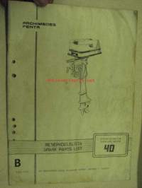 Archimedes Penta 40 (B juni 1970) Reservdelslista Spare parts list -varaosaluettelo