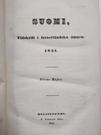 Suomi, Tidskrift i fosterländska ämnen : 1841-1843