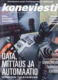 Koneviesti 1/2023. Teemana datan hyödyntäminen, paikannus ja automaatio.
