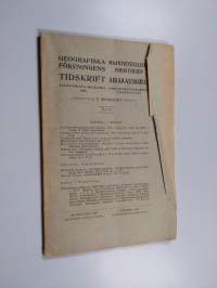 Geografiska föreningens tidskrift 6/1909  = Maantieteellisen yhdistyksen aikakauskirja 6/1909