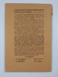 Yhteiskuntataloudellinen aikakauskirja 3/1913 - Kansantaloudellisen yhdistyksen julkaisema