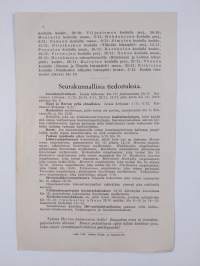 Orimattilan seurakuntalehti lokakuulla 1936