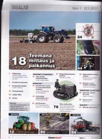 Koneviesti 1/2017. Bioenergia -numero. Maatilan generaattorit. Teemana mittaus ja paikannus.