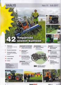 Koneviesti 11/2017. Teemana huolto ja korjaus. Minikaivukoneet alle 5 tonnia.