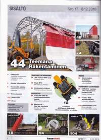 Koneviesti 17/2016. Isot akkuporakoneet. Teemana rakentaminen.
