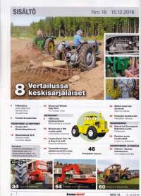 Koneviesti 18/2016. Vuoden 1957 traktorikauppa. Bobcat Suomessa 50-v.