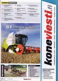 Koneviesti 14/2015. Mukana pohjoismainen traktorien talvitesti, puimurit. Teemana puinti. Valtra N4