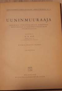 Uuninmuuraaja - käsikirja uunintekijöille, rakennusmestareille ja rakennustekniikan opiskelijoille