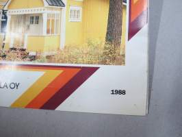 Tikkurila Oy 1988 talomaali - husfärg Ultra - Pika-Teho, Teho, Panssarimaali - Pansarfärg, Yki värikartta - färgkarta -colour chart