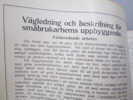 Byggnadsritningar för småbruk utgivna av Landtmannabanken -maatalouden asuin-ja talousrakennusten malipiirustuksia