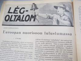 Maanpuolustusnuoriso 1938 nr 3, Nuorisoa 20 vuoden takaa 1918, Euroopan nuorisoa, Reservilentäjiä Santahaminassa, mainoksia, ym.