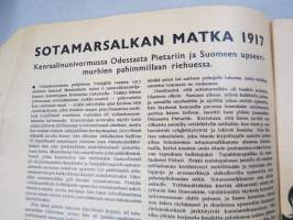Sotilaspoika 1942 nr 4, Varokaa &quot;varastoitua&quot; kuolemaa, Sotamarsalkan matka 1917 Odessasta Pietariin, Balilla - Avanguardia -italialainen sotilaspoikajärjestö, ym.