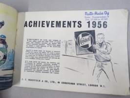 Castrol Achievements 1956 -saavutuksia, öljy-yhtiön vuosittainen mainosjulkaisu, englanninkielinen