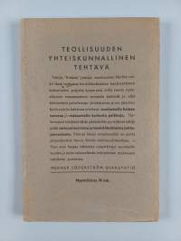 Teollisuuden yhteiskunnallinen tehtävä