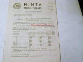 puutavaran Hintatiedoituksia   Helsigissä  4  päivänä  1945
