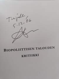 Biopoliittisen talouden kritiikki (signeerattu, tekijän omiste)