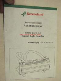 Kverneland Rundballegriper / Round bale handler Model Silagrip 7720 + 7721-7722 -spare parts list