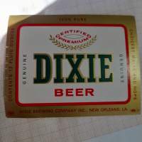 Etiketti  dixie beer