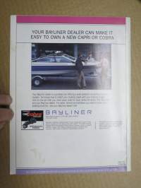 Bayliner Capri &amp; Cobra 1988 -veneet, myyntiesite / sales brochure