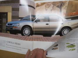 Toyota Corolla 1994 -myyntiesite + erillinen &quot;Tekniset tiedot&quot; -esite
