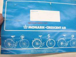Monark ja Crescent polkupyörien käyttöohjekirja