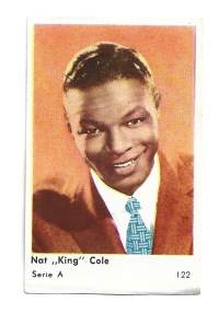 Nat King Cole  -  purkkakääre makeiskääre keräilykuva nr122
