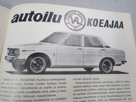 Autoilu 1970 nr 4 - Valtakunnallinen Autoiluliitto ry jäsenlehti, Opel Ascona 16, Esso 50-vuotias, Ajokki  teräskoreja 20 vuotta, Toyota airbag herättää huomiota...