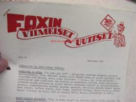 Foxin viimeiset uutiset - 3 kpl uutismonisteita vuosilta 1958-59