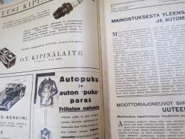 Automies 1935 nr 3 -Korpivaara &amp; Halla Oy asiakaslehti, Studebaker johtaa laatuvaunujen myyntiä vm. 1935, Mainostuksesta, &quot;Linjamiehiä&quot; Berliinin Autonäyttelyssä...