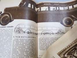 Automies 1935 nr 3 -Korpivaara &amp; Halla Oy asiakaslehti, Studebaker johtaa laatuvaunujen myyntiä vm. 1935, Mainostuksesta, &quot;Linjamiehiä&quot; Berliinin Autonäyttelyssä...