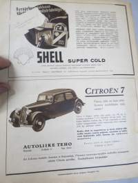 Automies 1935 nr 3 -Korpivaara &amp; Halla Oy asiakaslehti, Studebaker johtaa laatuvaunujen myyntiä vm. 1935, Mainostuksesta, &quot;Linjamiehiä&quot; Berliinin Autonäyttelyssä...