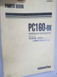 Komatsu PC160-6K Hydraulic Excavator serial number K34001 and up Parts Book + Engine SA4D102E-1AA -varaosaluettelo