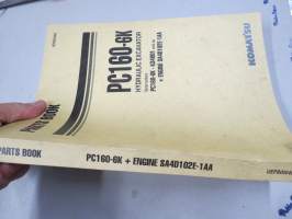 Komatsu PC160-6K Hydraulic Excavator serial number K34001 and up Parts Book + Engine SA4D102E-1AA -varaosaluettelo