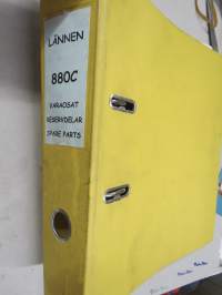 Lännen 880 C kaivinkone numerosta 8890751 ja eteenpäin -Käyttöohjekirja / Huolto-ohjekirja + varaosat / reservdelar / spare parts -alkuperäinen varaosaluettelo