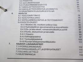 Lännen 880 C kaivinkone numerosta 8890751 ja eteenpäin -Käyttöohjekirja / Huolto-ohjekirja + varaosat / reservdelar / spare parts -alkuperäinen varaosaluettelo