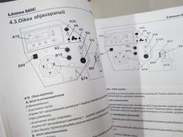 Lännen 880 C kaivinkone numerosta 8890751 ja eteenpäin -Käyttöohjekirja / Huolto-ohjekirja + varaosat / reservdelar / spare parts -alkuperäinen varaosaluettelo