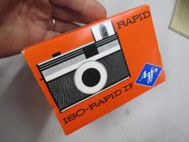 Agfa Iso-Rapid IF Type 2425/286 -kamera alkuperäisessä pakkauksessa  / postitoimituspakkaus mukana