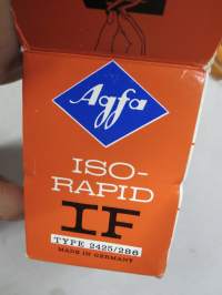Agfa Iso-Rapid IF Type 2425/286 -kamera alkuperäisessä pakkauksessa  / postitoimituspakkaus mukana
